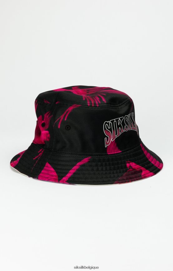 bob imprimé réversible noir accessoire unisexe SikSilk AS2ZD232