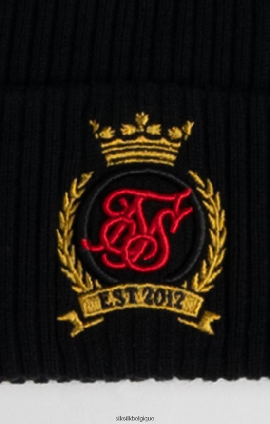 bonnet à écusson noir accessoire unisexe SikSilk AS2ZD230