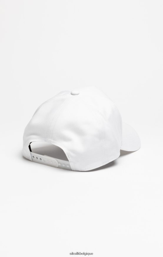 casquette trucker blanche à broderie florale accessoire unisexe SikSilk AS2ZD234