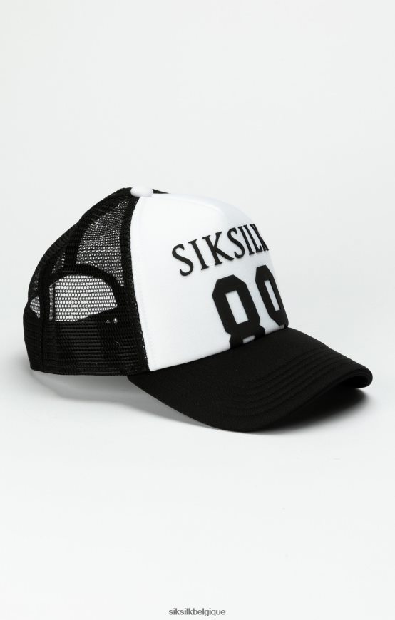 casquette trucker noire en maille mousse 89 accessoire unisexe SikSilk AS2ZD249