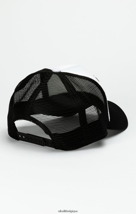 casquette trucker noire en maille mousse 89 accessoire unisexe SikSilk AS2ZD249