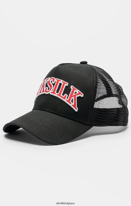 casquette trucker noire à logo ombré en maille accessoire unisexe SikSilk AS2ZD225