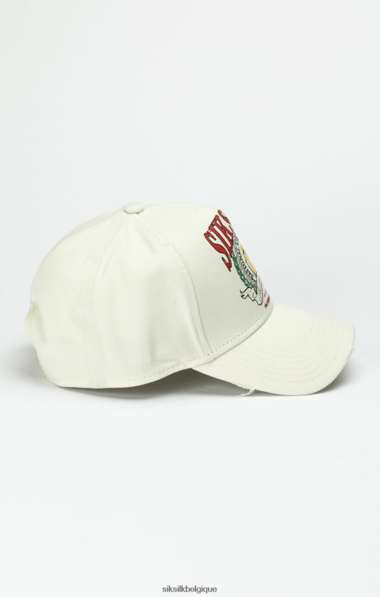 casquette trucker universitaire écru accessoire unisexe SikSilk AS2ZD228