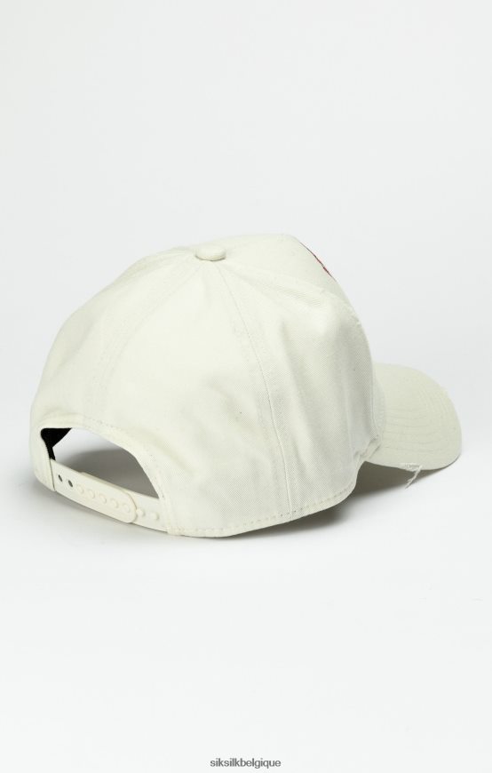 casquette trucker universitaire écru accessoire unisexe SikSilk AS2ZD228