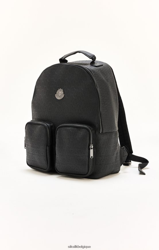 sac à dos de marque messi en pu noir sac unisexe SikSilk x AS2ZD618