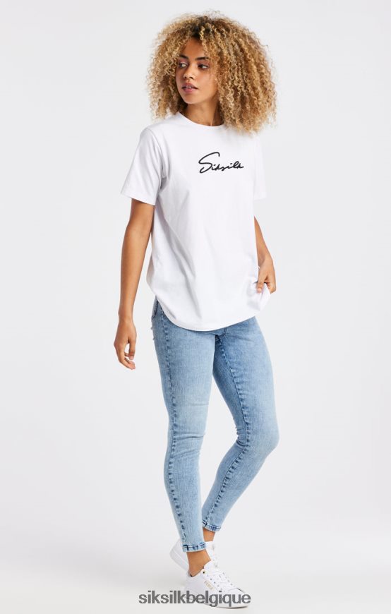 jean skinny essentiel à délavage clair vêtements femmes SikSilk AS2ZD193