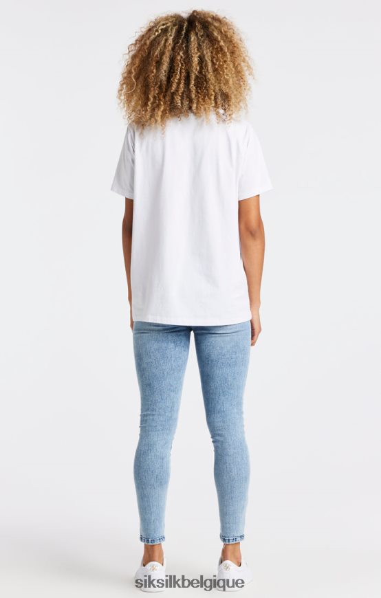 jean skinny essentiel à délavage clair vêtements femmes SikSilk AS2ZD193