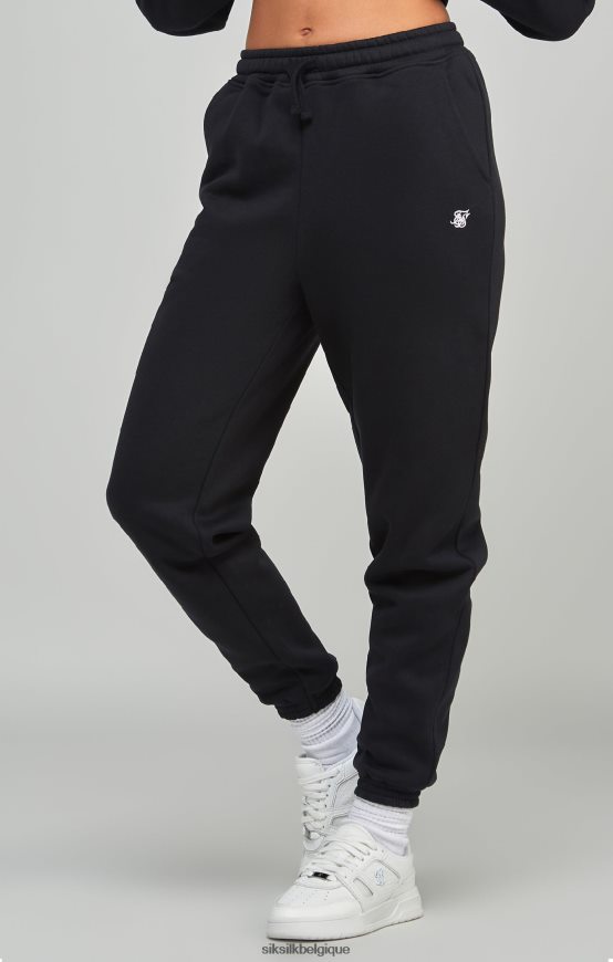 jogging essentiel noir vêtements femmes SikSilk AS2ZD177
