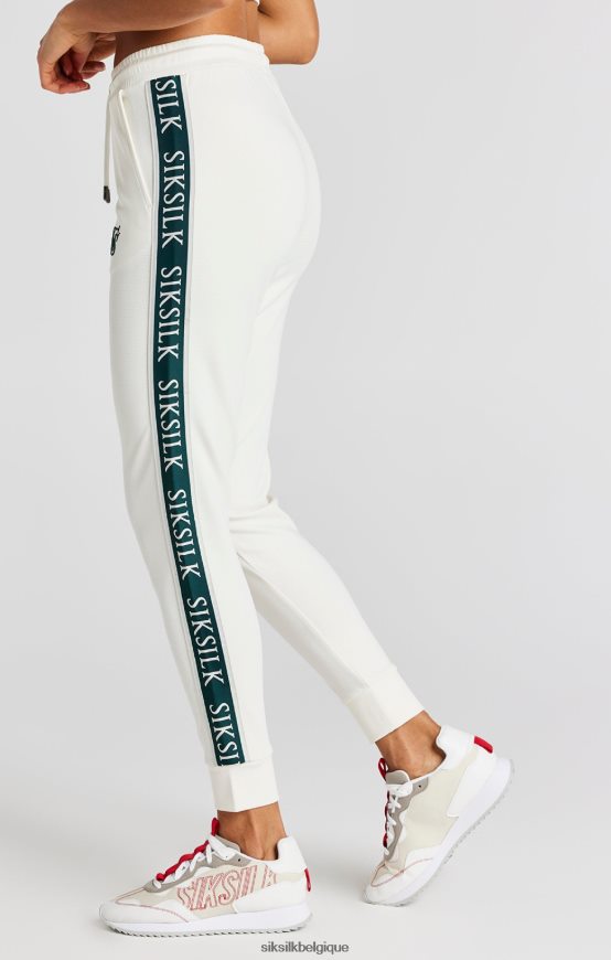 pantalon de survêtement écru à bande vêtements femmes SikSilk AS2ZD161