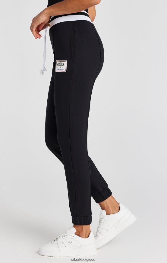pantalon de survêtement de basket noir vêtements femmes SikSilk AS2ZD168