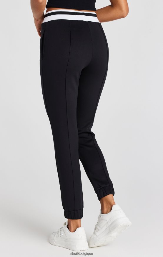 pantalon de survêtement de basket noir vêtements femmes SikSilk AS2ZD168