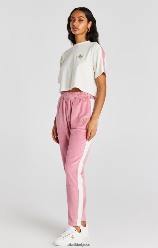 pantalon de survêtement en velours rose vêtements femmes SikSilk AS2ZD163