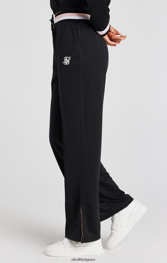 pantalon de survêtement large universitaire noir vêtements femmes SikSilk AS2ZD158