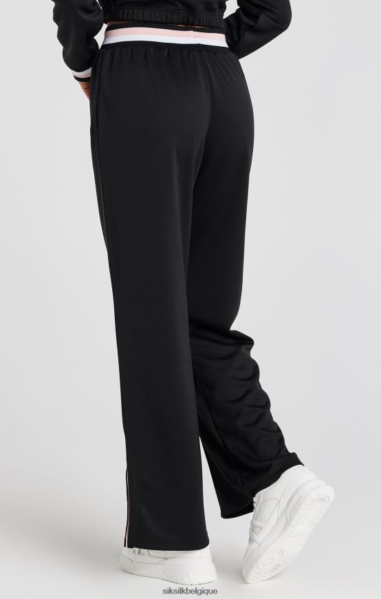 pantalon de survêtement large universitaire noir vêtements femmes SikSilk AS2ZD158