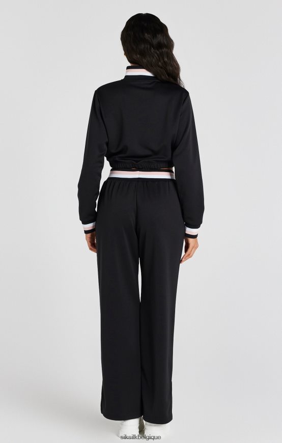 pantalon de survêtement large universitaire noir vêtements femmes SikSilk AS2ZD158