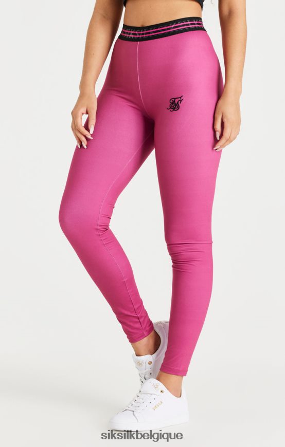 legging à bande rose vêtements femmes SikSilk AS2ZD171