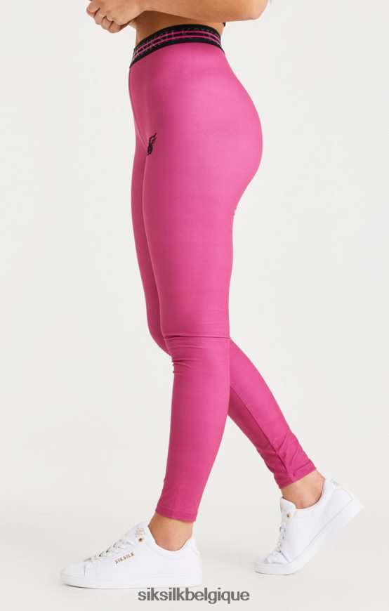 legging à bande rose vêtements femmes SikSilk AS2ZD171
