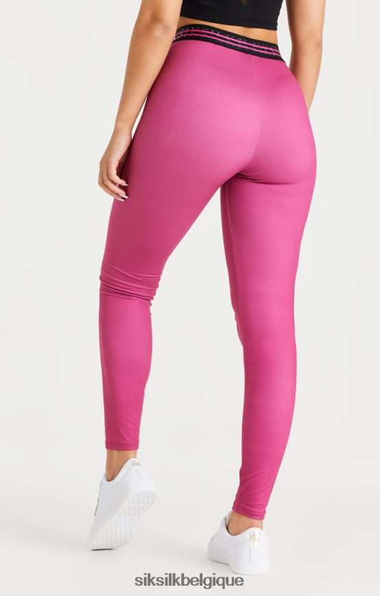 legging à bande rose vêtements femmes SikSilk AS2ZD171