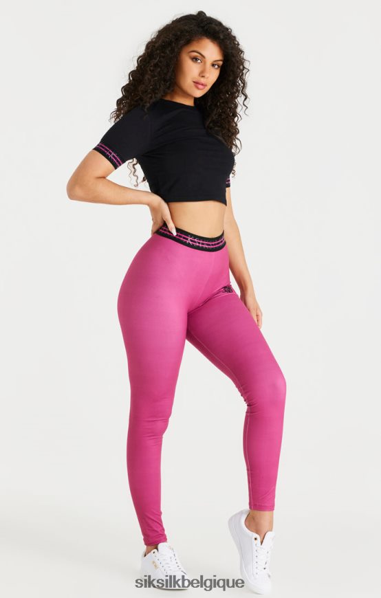 legging à bande rose vêtements femmes SikSilk AS2ZD171