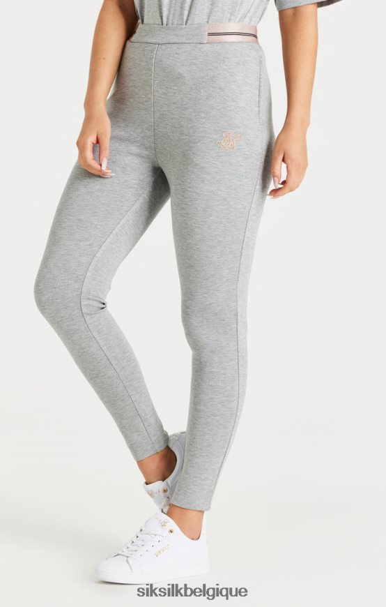 pantalon de survêtement gris chiné vêtements femmes SikSilk AS2ZD186