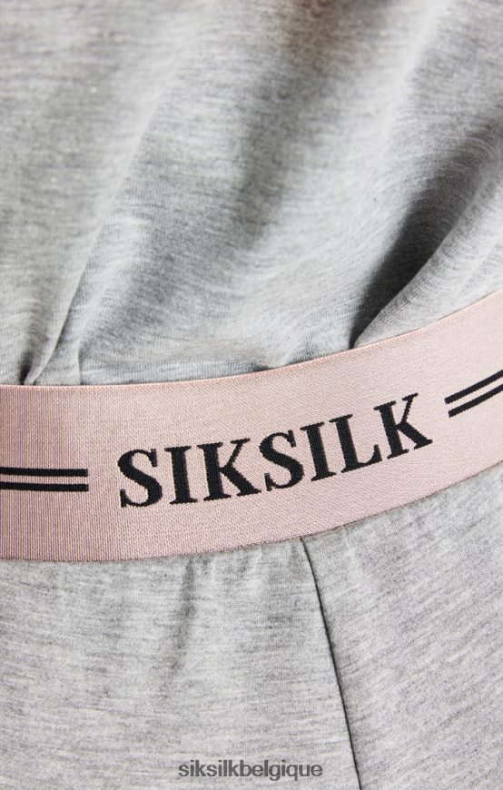 pantalon de survêtement gris chiné vêtements femmes SikSilk AS2ZD186