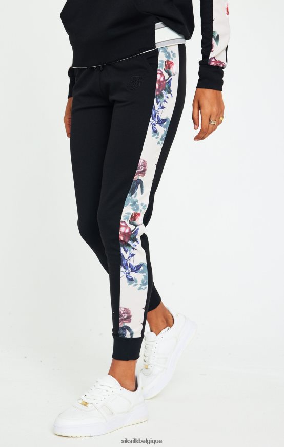 pantalon à fleurs botaniques - noir vêtements femmes SikSilk AS2ZD183
