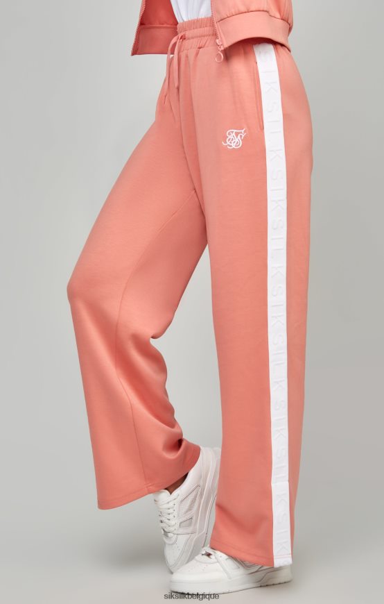 pantalon large à bandes corail vêtements femmes SikSilk AS2ZD181