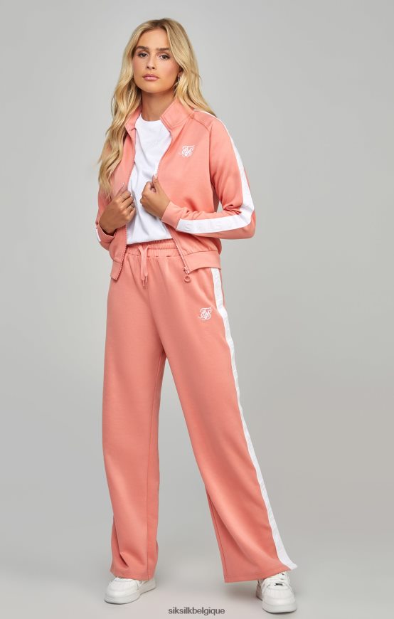 pantalon large à bandes corail vêtements femmes SikSilk AS2ZD181
