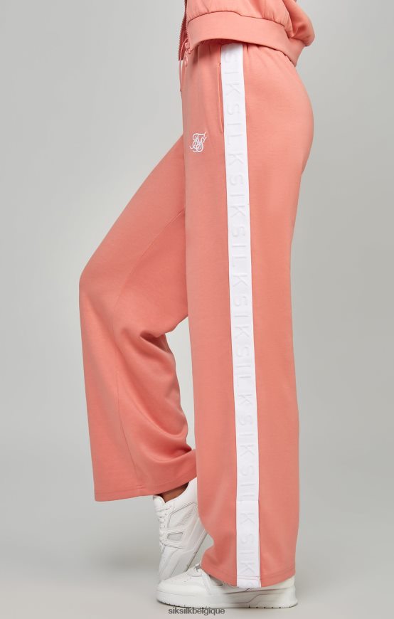 pantalon large à bandes corail vêtements femmes SikSilk AS2ZD181