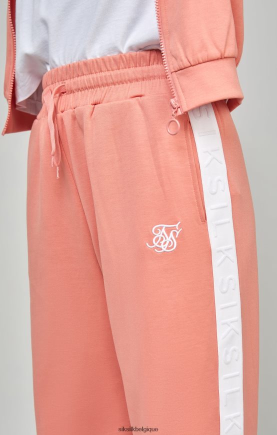 pantalon large à bandes corail vêtements femmes SikSilk AS2ZD181