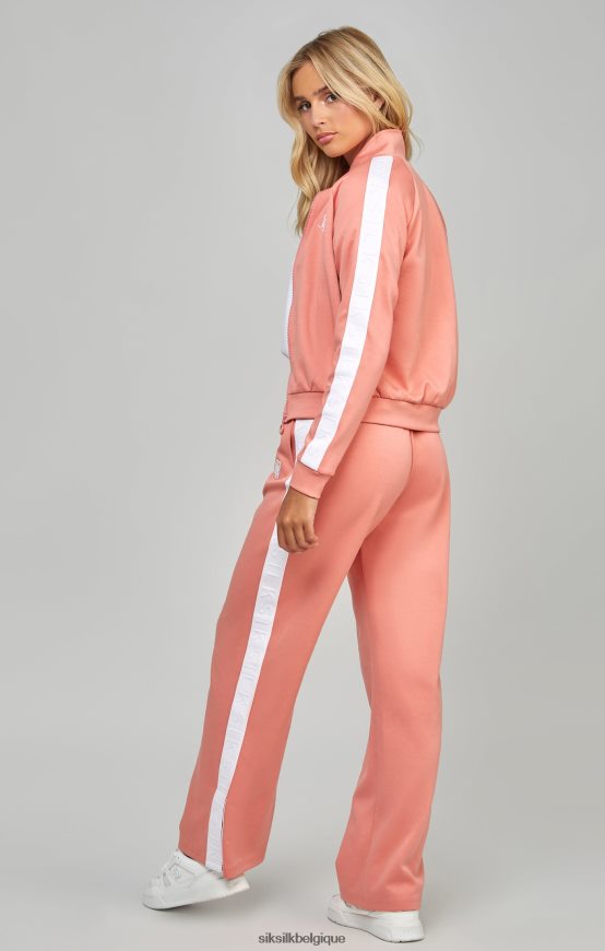 pantalon large à bandes corail vêtements femmes SikSilk AS2ZD181