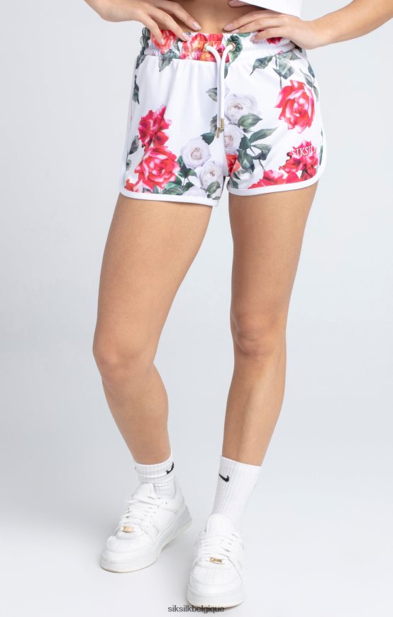 short écru à fleurs vêtements femmes SikSilk AS2ZD204