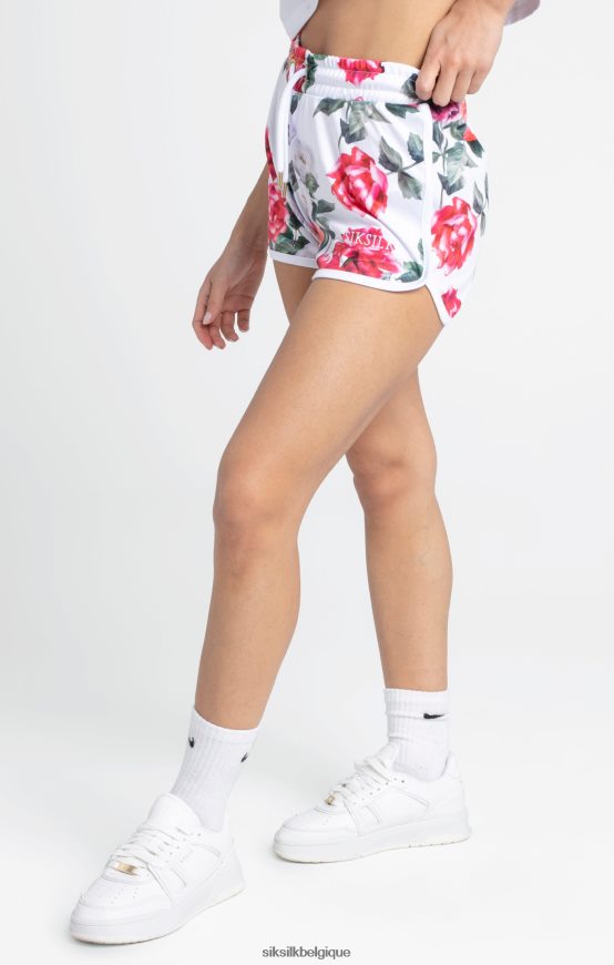 short écru à fleurs vêtements femmes SikSilk AS2ZD204