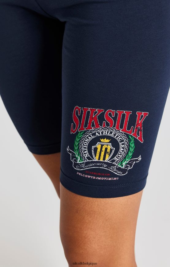 short cycliste universitaire bleu marine vêtements femmes SikSilk AS2ZD194
