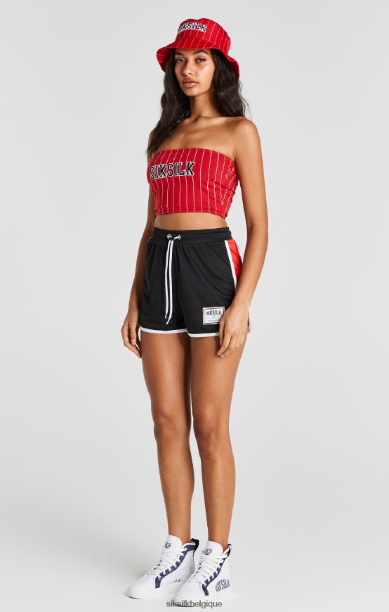 short de course noir à empiècements vêtements femmes SikSilk AS2ZD195