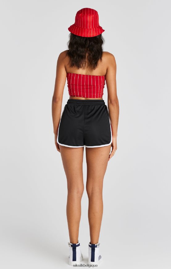 short de course noir à empiècements vêtements femmes SikSilk AS2ZD195