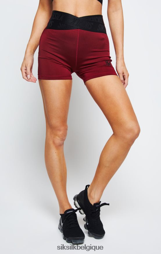 short de sport à bande enveloppante - rouge vêtements femmes SikSilk AS2ZD203