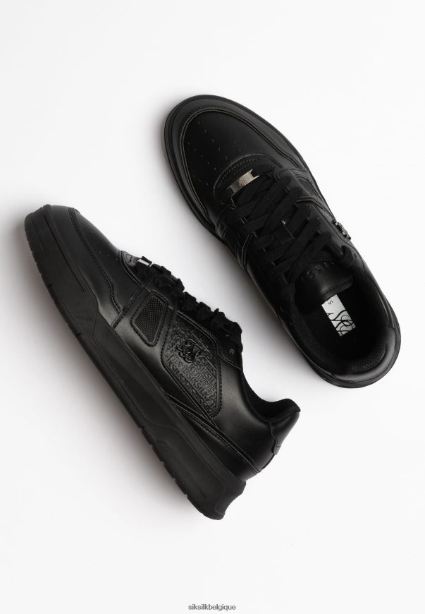 baskets basses noires chaussure femmes SikSilk AS2ZD263