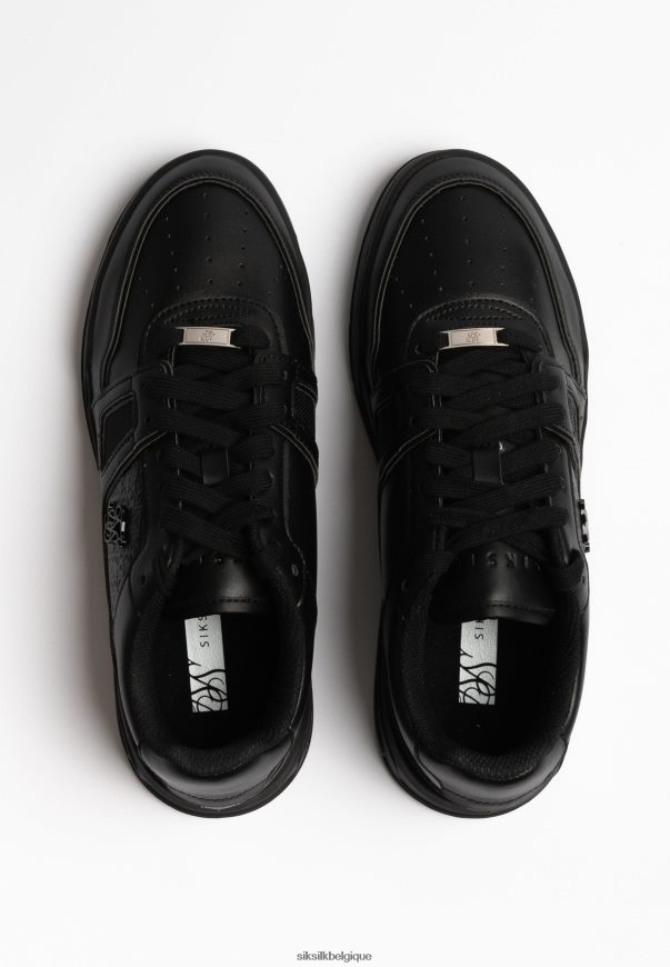 baskets basses noires chaussure femmes SikSilk AS2ZD263