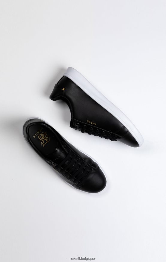 baskets décontractées basses noires chaussure femmes SikSilk AS2ZD256