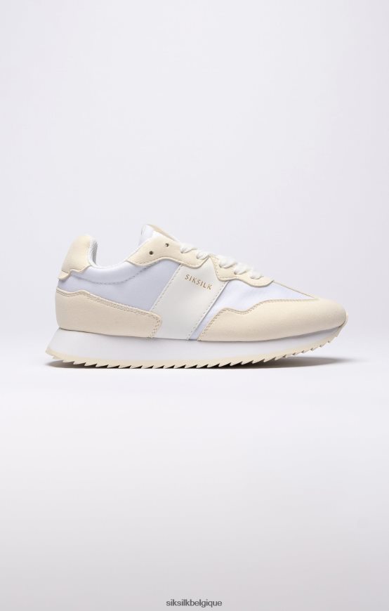 baskets de course rétro blanches chaussure femmes SikSilk AS2ZD276
