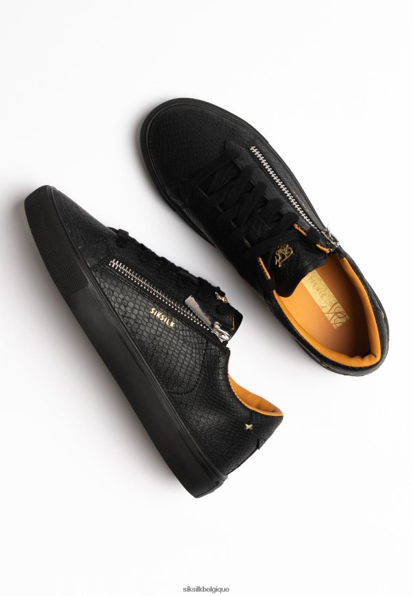 peau de serpent Kirkie noire chaussure femmes SikSilk AS2ZD277