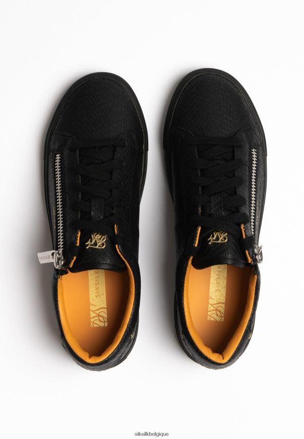 peau de serpent Kirkie noire chaussure femmes SikSilk AS2ZD277