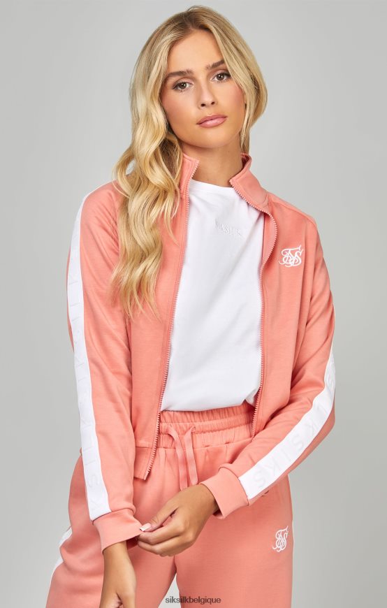 haut de survêtement à bande corail vêtements femmes SikSilk AS2ZD110