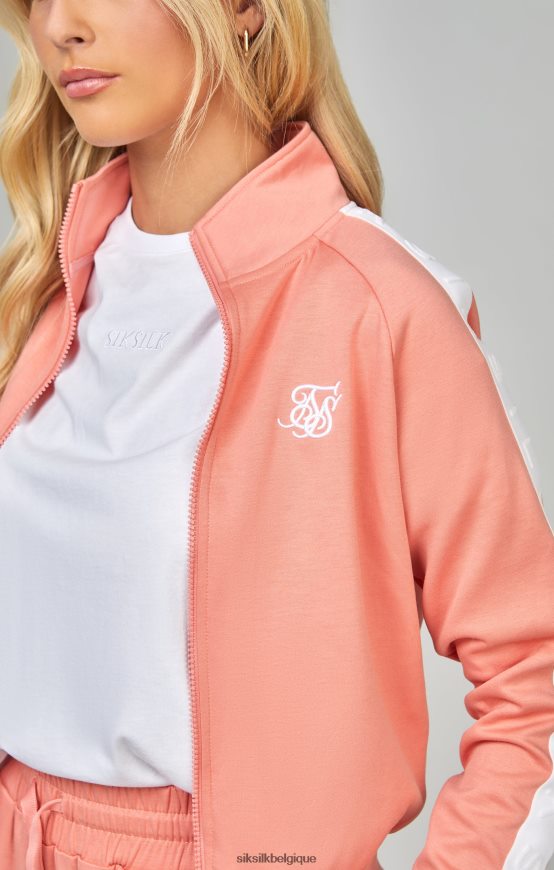 haut de survêtement à bande corail vêtements femmes SikSilk AS2ZD110