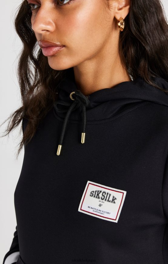 haut de survêtement de basket noir vêtements femmes SikSilk AS2ZD109