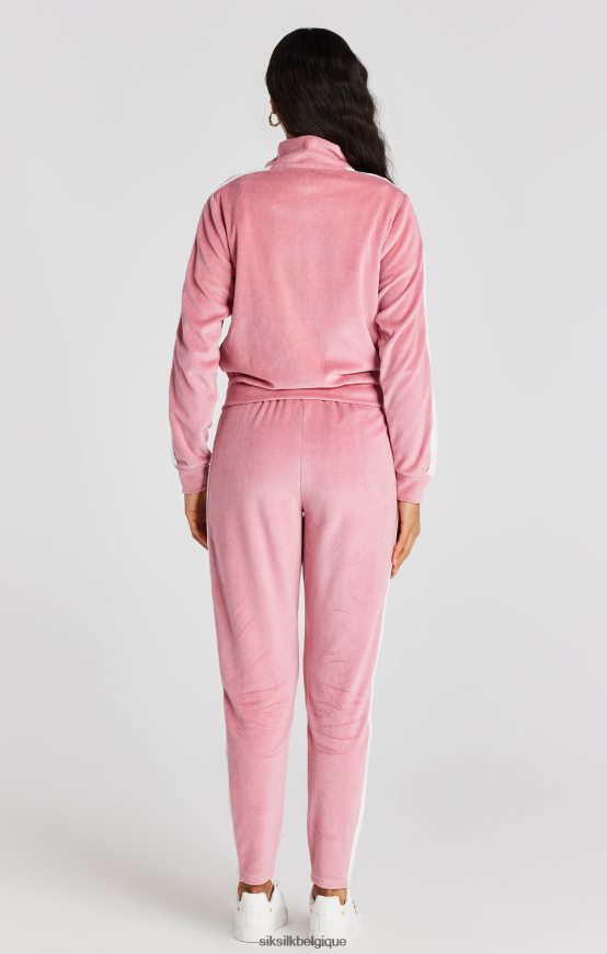 haut de survêtement en velours rose vêtements femmes SikSilk AS2ZD111