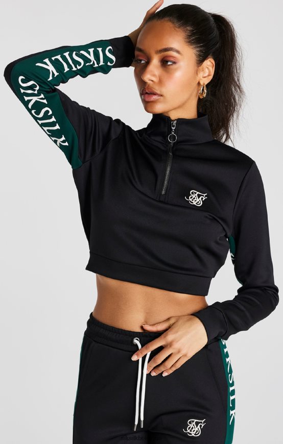 haut de survêtement noir vêtements femmes SikSilk AS2ZD74