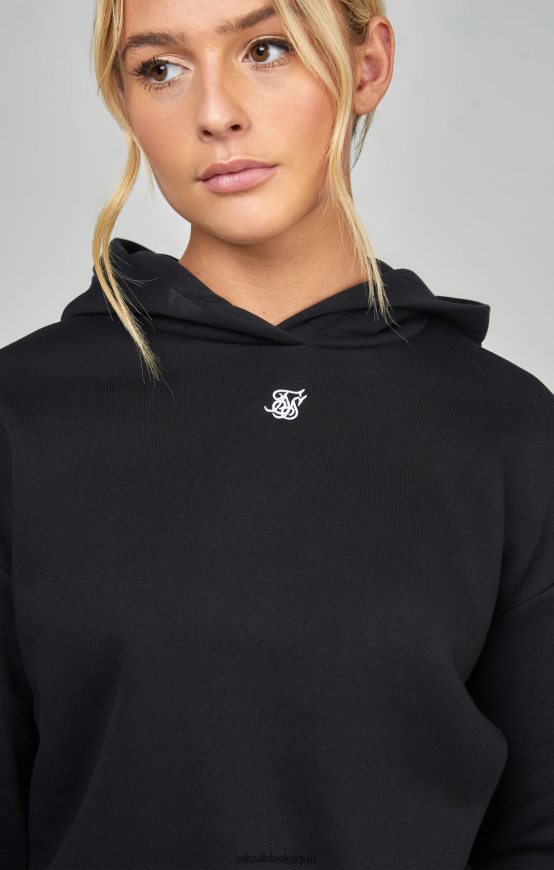 sweat à capuche essentiel noir vêtements femmes SikSilk AS2ZD99