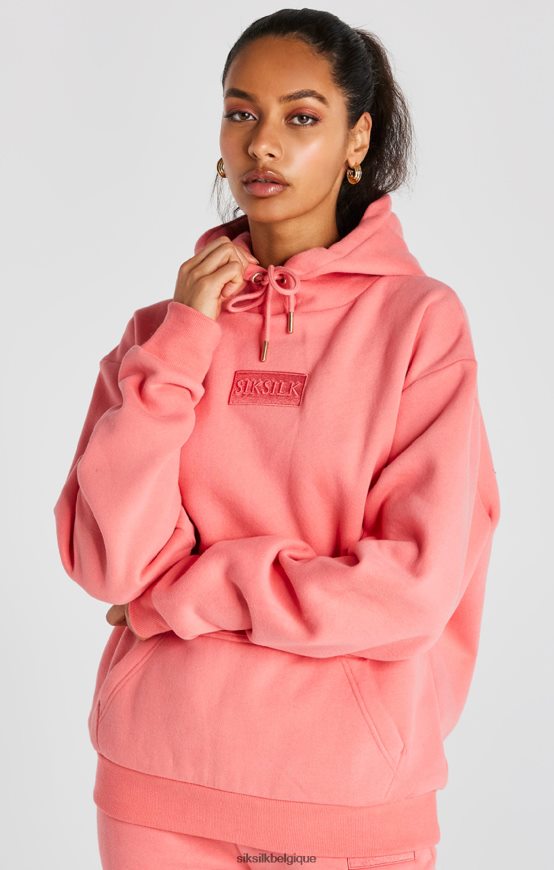 sweat à capuche oversize corail vêtements femmes SikSilk AS2ZD108